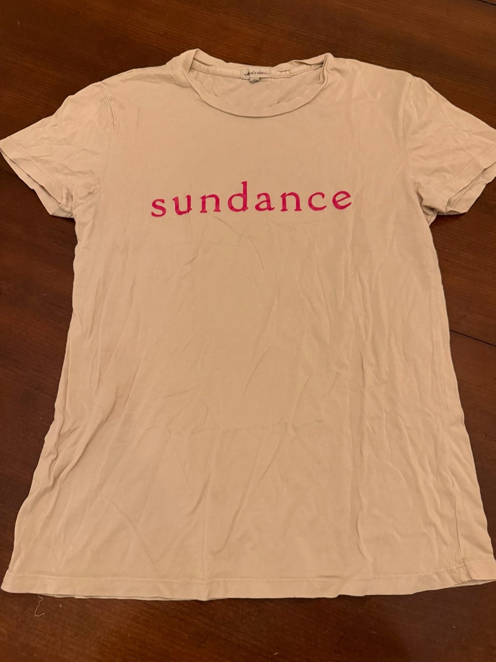 Sundance Mododoc Women's Light Tan Short Sleeve T-Shirt Size L